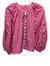 The Shirt Rochelle Behrens Size Small Pink, Blue, Orange Cotton Button Front Top Pink, Blue, Orange / Small