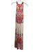 Calypso St. Barth Size XS Pink, Red, Orange Silk Blend Sleeveless Wide Leg Dress Pink, Red, Orange / XS