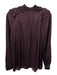 Current Air Size Small Dark Purple Polyester Blend Long Sleeve Ruffles Top Dark Purple / Small
