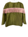 CROSBY by Mollie Burch Size XS Green & Pink Polyester Long Bell Sleeve Top Green & Pink / XS