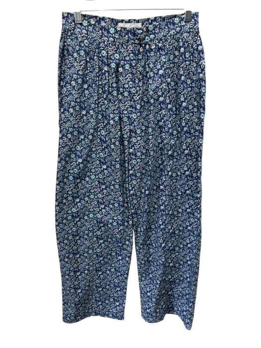 Kristinit Size Small Blue, Green, Purple Cotton High Rise Floral Pleated Pants Blue, Green, Purple / Small