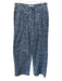 Kristinit Size Small Blue, Green, Purple Cotton High Rise Floral Pleated Pants Blue, Green, Purple / Small