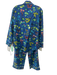 J Mclaughlin Size Small Blue, Green, Orange Cotton Long Sleeve Pajama Pant Set Blue, Green, Orange / Small