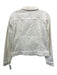 J Crew Size Medium White & Gray Cotton Denim Button Front Pockets Jacket White & Gray / Medium