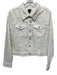 J Crew Size Medium White & Gray Cotton Denim Button Front Pockets Jacket White & Gray / Medium