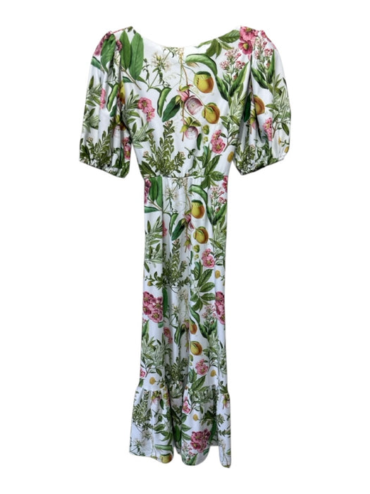 Smith & Quinn Size S White, Green, Multi Polyester & Elastane Floral Maxi Dress White, Green, Multi / S