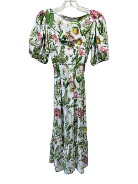 Smith & Quinn Size S White, Green, Multi Polyester & Elastane Floral Maxi Dress White, Green, Multi / S