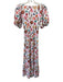 Smith & Quinn Size S White & Multi Polyester & Elastane Short Puff Sleeve Dress White & Multi / S