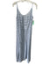 Sitano Size M Blue Cotton Sleeveless Eyelet Maxi Dress Blue / M