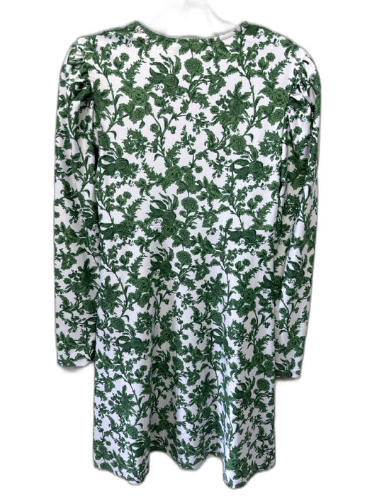 Smith & Quinn Size S Green & White Polyester & Elastane Long Sleeve Floral Dress Green & White / S