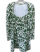 Smith & Quinn Size S Green & White Polyester & Elastane Long Sleeve Floral Dress Green & White / S