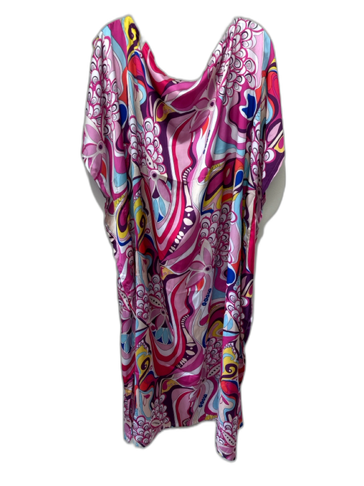 Tela Mercantile Size One Size Purple & Multi Polyester Cap Sleeve Mumu Dress Purple & Multi / One Size