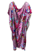 Tela Mercantile Size One Size Purple & Multi Polyester Cap Sleeve Mumu Dress Purple & Multi / One Size