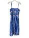 Anna Cate Size S Blue & Pink Viscose & Cotton Sleeveless Floral Maxi Dress Blue & Pink / S