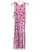 Petal + Pup Size S Pink & Brown Polyester Sleeveless Tie Neck Sheer Dress Pink & Brown / S
