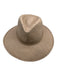 Janessa Leone Blush Beige Straw Woven Leather Strap Wide Brim Sun Hat Blush Beige / Medium