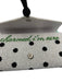 Beth Ladd White & Black Beaded Polka Dots Magnetic Snap Flap Tassel Detail Bag White & Black