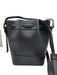 Paris/64 Black & Beige Rattan & Leather Woven Detail Gold Tone Hardware Bag Black & Beige