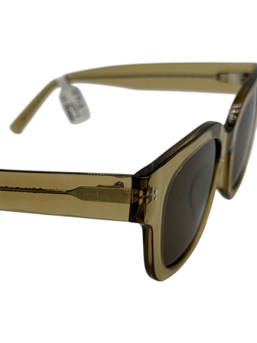 Warby Parker Olive Green Acetate Transparent Tinted Lens Sunglasses Olive Green