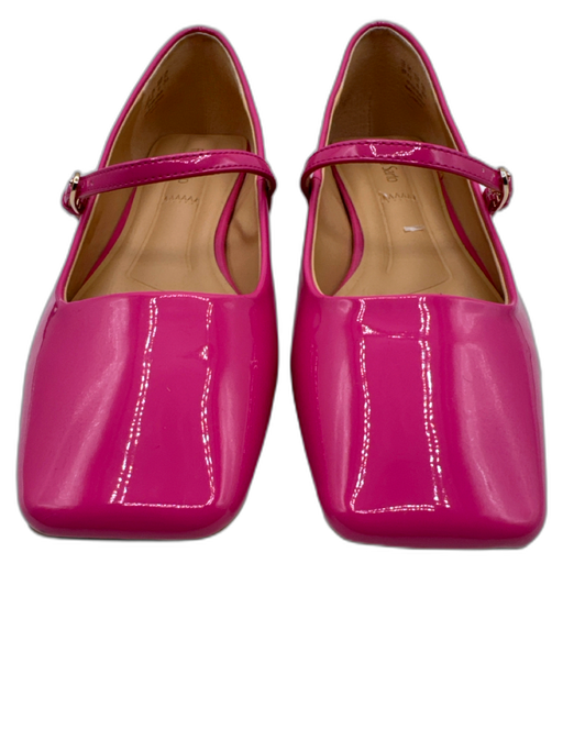 Franco Sarto Shoe Size 9 Magenta Pink Manmade Upper Patent Mary Jane Flat Pumps Magenta Pink / 9