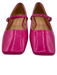 Franco Sarto Shoe Size 9 Magenta Pink Manmade Upper Patent Mary Jane Flat Pumps Magenta Pink / 9