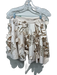 Morange Size S Beige Cotton Laser Cut Floral Applique Button Front Skirt Set Beige / S
