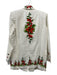 Eddy Size XS White, Red & Green Cotton & Linen Floral Beaded Detail Jacket White, Red & Green / XS