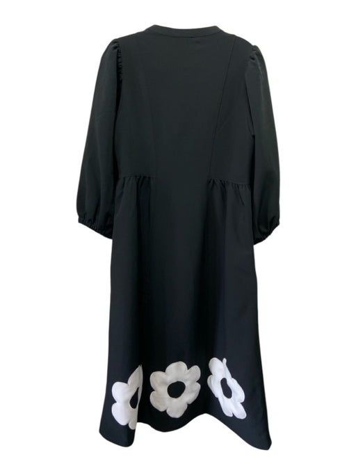 CROSBY by Mollie Burch Size XS Black & White Polyester Blend 1/2 Zip Dress Black & White / XS
