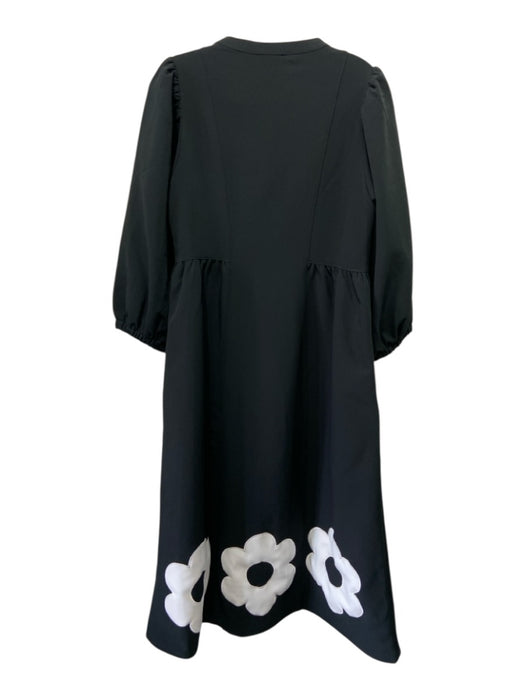 CROSBY by Mollie Burch Size XS Black & White Polyester Blend 1/2 Zip Dress Black & White / XS