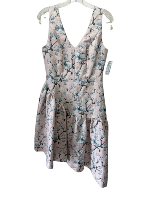 Abbey Glass Size S Pink, White & Green Polyester Floral Brocade Sleeveless Dress Pink, White & Green / S