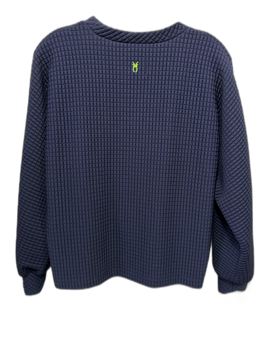 Dudley Stephens Size S Navy Blue Polyester Blend Grid Texture Lounge Short Set Navy Blue / S
