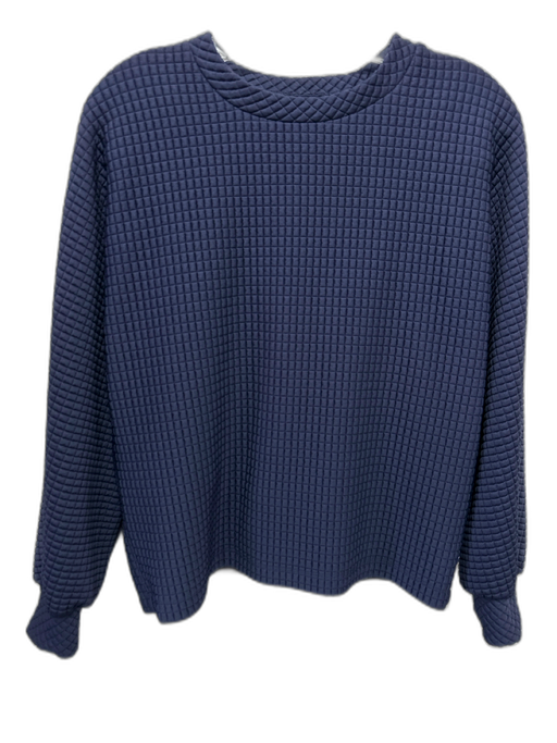 Dudley Stephens Size S Navy Blue Polyester Blend Grid Texture Lounge Short Set Navy Blue / S