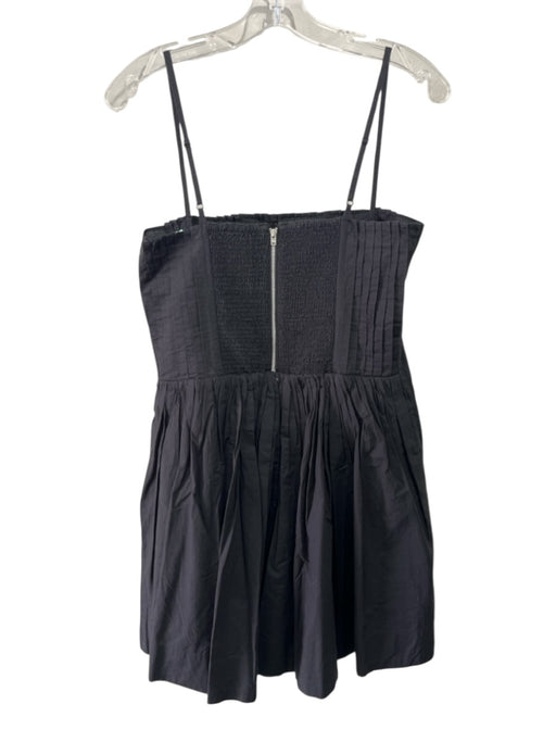 Love The Label Size S Black Cotton Spaghetti Strap Pintuck Pleats Back Zip Dress Black / S