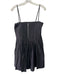 Love The Label Size S Black Cotton Spaghetti Strap Pintuck Pleats Back Zip Dress Black / S