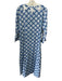 Roller Rabbit Size XS Blue & White Cotton Block Printed Long Sleeve Dress Blue & White / XS