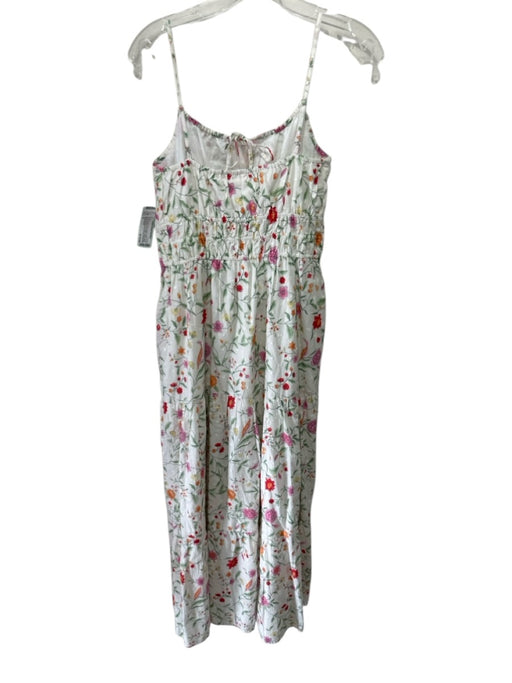 Roller Rabbit Size S White Green & Multi Cotton Floral Spaghetti Strap Dress White Green & Multi / S