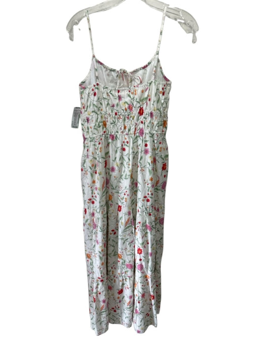 Roller Rabbit Size S White Green & Multi Cotton Floral Spaghetti Strap Dress White Green & Multi / S