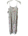 Roller Rabbit Size S White Green & Multi Cotton Floral Spaghetti Strap Dress White Green & Multi / S