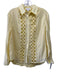 Allison New York Size XS Yellow Cotton Long Sleeve Crochet Lace Button Up Top Yellow / XS