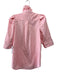 KMJ Size Small Pink No Fabric Tag 1/2 Sleeve Ruffle Collar Button Up Shirt Top Pink / Small