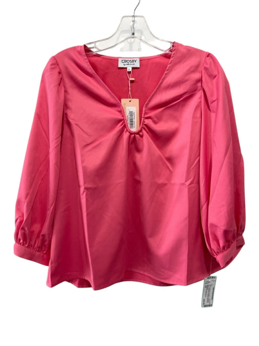 CROSBY by Mollie Burch Size XS Rose Pink Polyester 3/4 Balloon Sleeve Top Rose Pink / XS