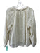 Cleobella Size S Cream White Cotton Floral Eyelet Long Balloon Sleeve Top Cream White / S