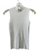 Marie Oliver Size XS White Viscose Blend Ribbed Knit Sleeveless Turtleneck Top White / XS