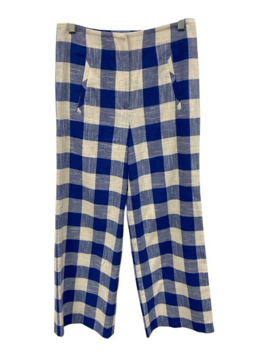 Veronica Beard Size 2/6 Blue & White Cotton Blend High Rise Wide Leg Pant Set Blue & White / 2/6