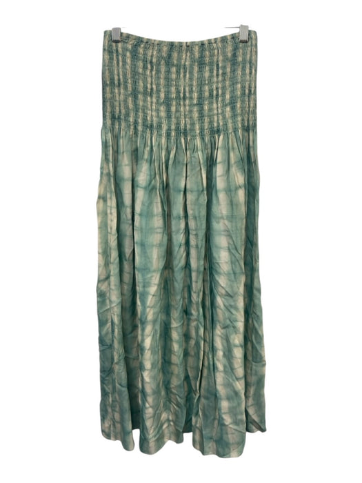 Marie Oliver Size XS Green & Cream Viscose Long Sleeve Tie Dye Maxi Skirt Set Green & Cream / XS