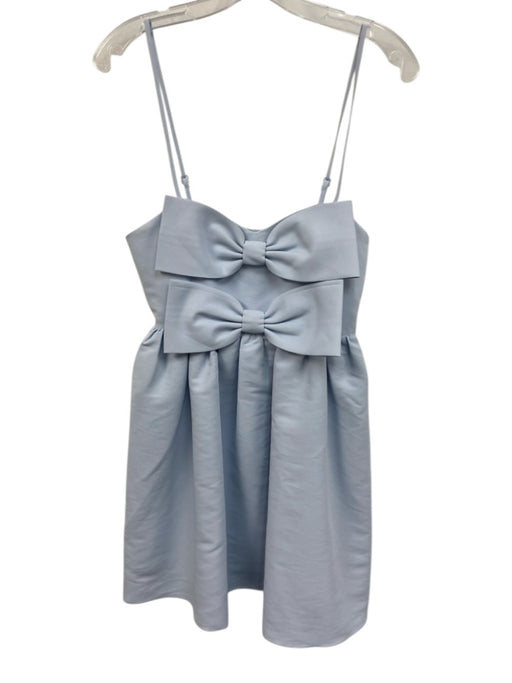Sachin & Babi Size Small Powder Blue Polyester Spaghetti Strap Bow Detail Dress Powder Blue / Small