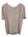 Chanel Boutique Size Est Small Light Pink Silk Short Sleeve Back Button Top Light Pink / Est Small