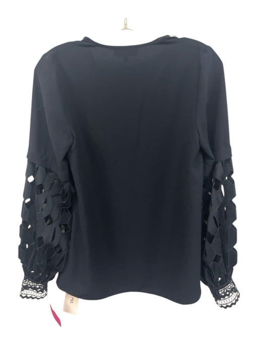 Pearl by Lela Rose Size XS Navy Blue Polyester Long Sleeve Lace Sleeves Top Navy Blue / XS