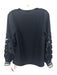 Pearl by Lela Rose Size XS Navy Blue Polyester Long Sleeve Lace Sleeves Top Navy Blue / XS