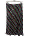 Milly Size S Black & Multi Poly Blend Sequined Elastic Waist Striped Pants Black & Multi / S